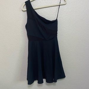 One shoulder Black Bebe dress